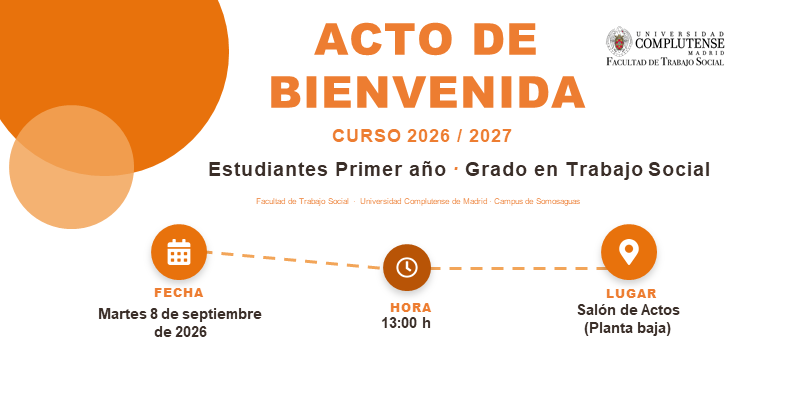 Acto de Bienvenida Estudiantes de Primero Curso 2026-2027